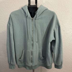 Womens Anrabess Light Blue Full Zip Hoodie.